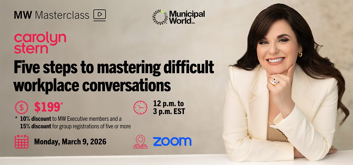 carolynstern's tweet image. 🎉 Excited to return for the 3rd time with @MunicipalWorld.

Join me Mar 9, 12–3PM EST to learn my new 5-step method for mastering difficult conversations with emotional intelligence.

Turn conflict into connection 💬
zurl.co/k6vVA

#LocalGov #Leadership #EQ #ALIGNModel