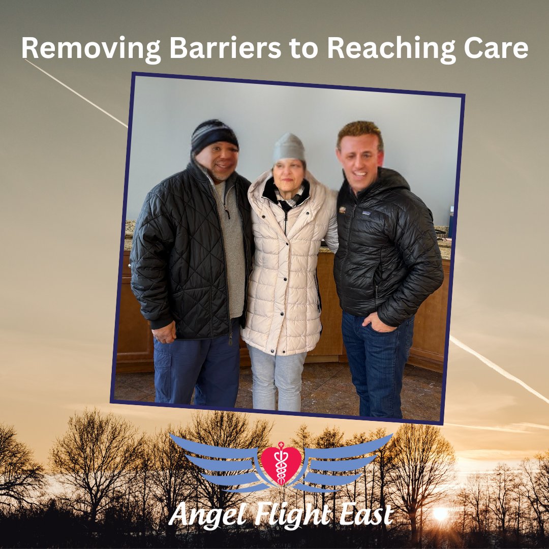 Christine traveled from Harrisburg to Chicago for treatment. Huge thanks to pilot Justin for the safe, cost-free flight! Wishing her strength! Learn more about Angel Flight East at angelflighteast.org.