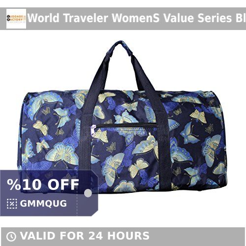 Luggage_Factory's tweet image. Travel in style with the World Traveler Women's Value Series Blue Moon 22-Inch Gold Butterfly Duffel! 🦋 Lightweight, stylish, and eco-friendly. Ready for your next adventure? Grab it now for only $50.15! #Duffel #TravelInStyle #WorldTraveler shortlink.store/gfw1yodw3_b2