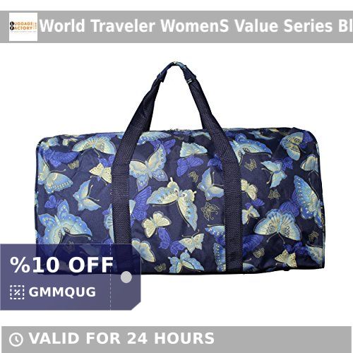 Luggage_Factory's tweet image. Travel in style with the World Traveler Women's Value Series Blue Moon 22-Inch Gold Butterfly Duffel! 🦋 Lightweight, stylish, and eco-friendly. Ready for your next adventure? Grab it now for only $50.15! #Duffel #TravelInStyle #WorldTraveler shortlink.store/gfw1yodw3_b2