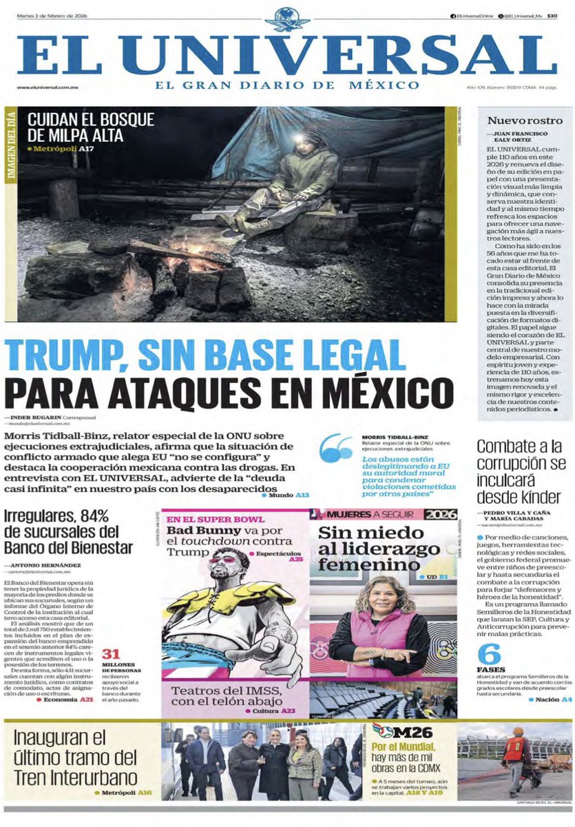 💬 “El arte es una forma de recordar lo que el alma ya sabe.”
-Ibrahim El-Salahi

*Consulta las primeras planas de hoy:* 📰👇
prolocal.mx/primeras-plana…