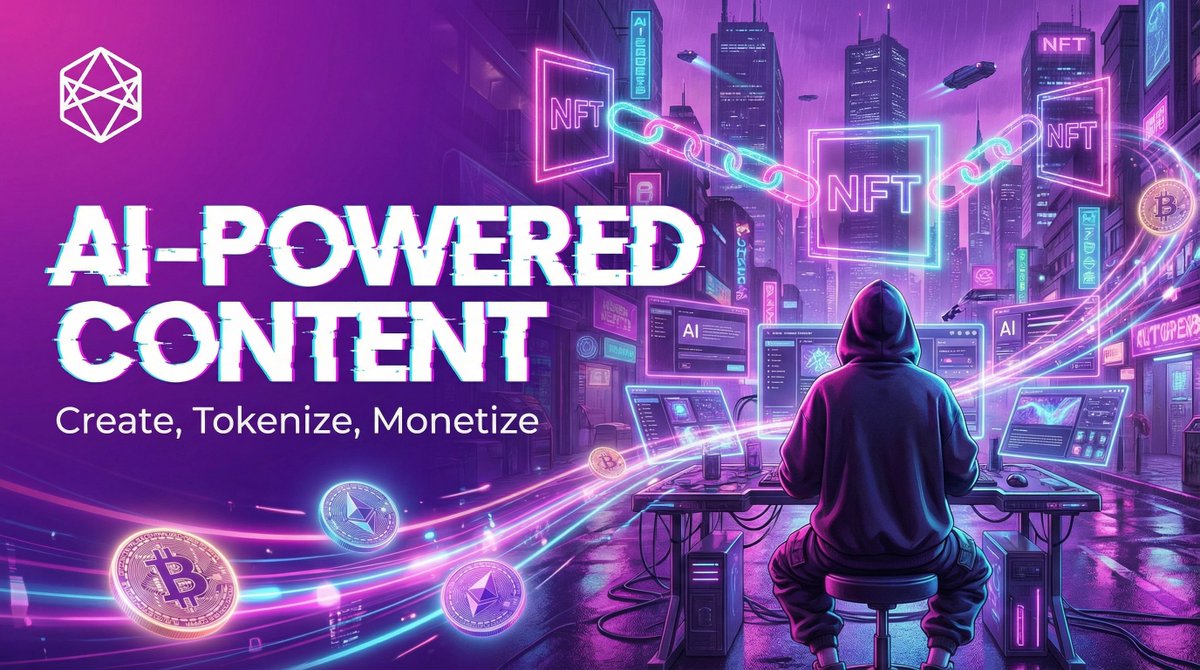 SmartAIHQ's tweet photo. The future of content isn't created by hand. It's generated by AI, tokenized on-chain, and monetized instantly.
No gatekeepers. No waiting. No limits.
Smart AI: Where creation meets capitalism at machine speed.
#SmartAI #AI #Web3 #NFT #ContentFi https://t.co/Rx6VtghKGa