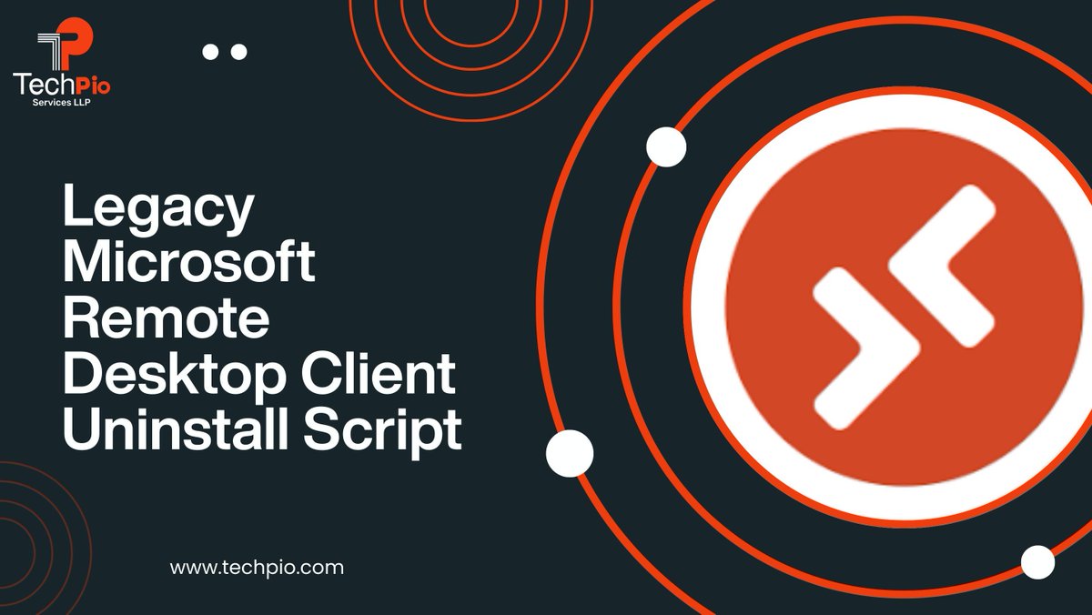 techpio_team's tweet photo. ⏱️ Still using the legacy RDP client?
Microsoft deprecates it March 27, 2026. TechPIO’s RMM script installs the new Windows App for ALL users—silently & system-wide.
🔗 https://t.co/u5aan6JGHl
#MSPTools #TechPIO #WindowsApp #RMM #ZeroTouch #ITSupport #MSSP #TechSolutions https://t.co/RWEpDN6DtM