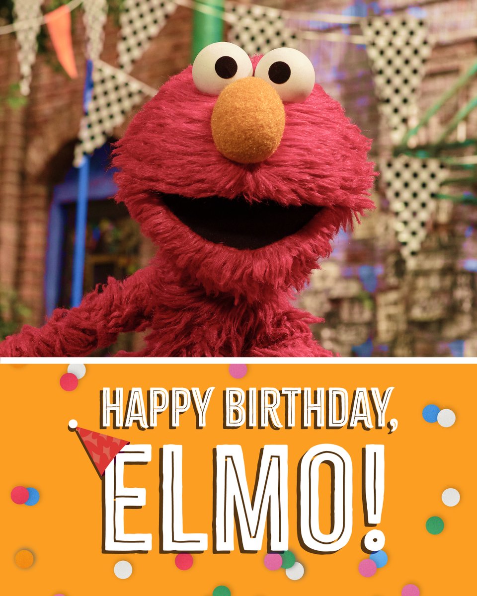 🎶 La la la la, la la la la, @Elmo’s birthday! 🎶 Happy birthday to the adorable, red, and furry monster who makes our days extra sunny! 🎈 #HappyBirthdayElmo

✏️ Sign Elmo's Birthday Card: m.sesame.org/ElmoBirthdayCa…