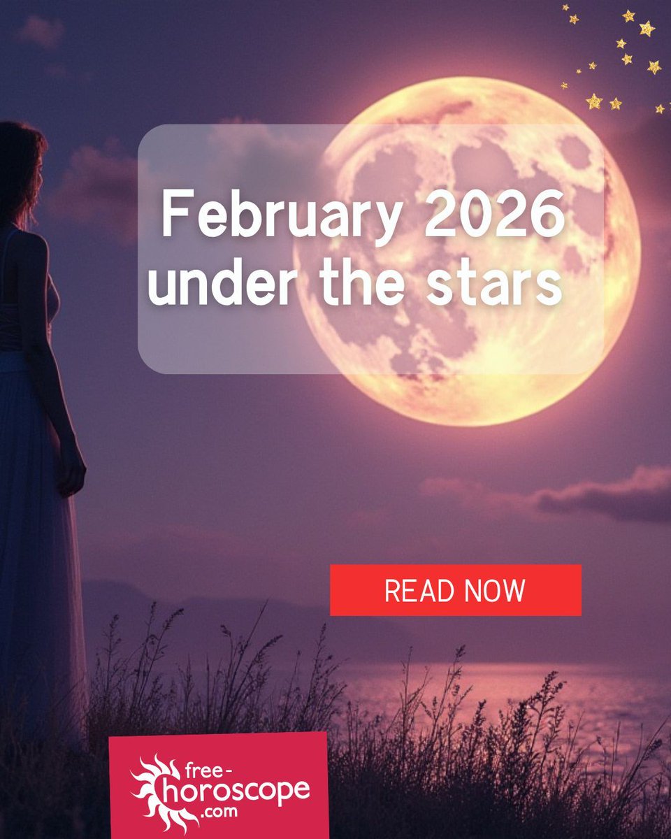 Horoscope_Free's tweet photo. ✨ February 2026 ✨
The month kicks off with a powerful Full Moon in Leo! Uranus turning direct in Taurus, Mercury retrograde in Pisces, and tense aspects announce heightened emotions, unexpected events, and key decisions. 🌙💫 https://t.co/VzIqDaKfRt https://t.co/VFEMCjVdP4