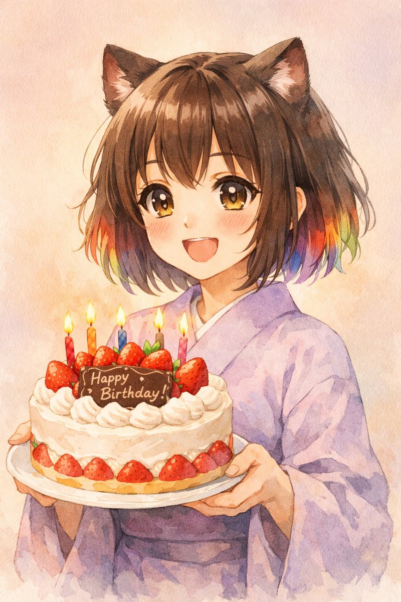 kuroneko0618's tweet photo. わずかに遅れたけど、2/3はネムちゃんのお誕生日🎂

ネムちゃん、おめでとう🎉

#ninjart #AIArt https://t.co/VNyjFRBHmC