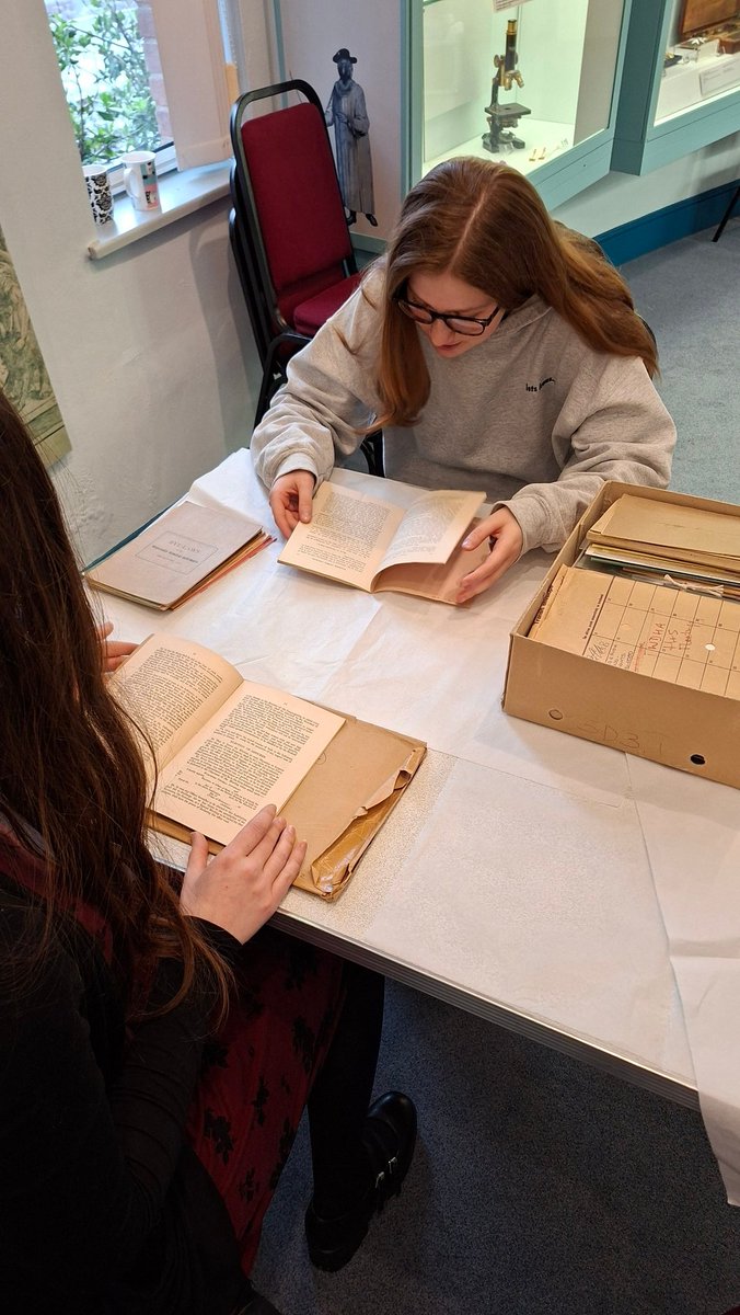GMMedicalMuseum's tweet photo. History student Jasmine and our Volunteer Helen enjoyed looking through our archives, today. We're helping @InfirmaryWorc develop a new interactive. https://t.co/wWCHEWiRS7
