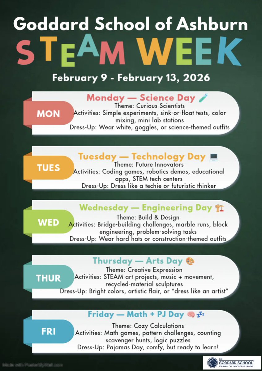 goddard337's tweet photo. Tuesday, Feb 3 — 4 School Days Away 💻
The countdown continues! Our young innovators are preparing to code, build, experiment, and imagine in big ways. Curiosity is the curriculum! https://t.co/NnmpXJyHiU