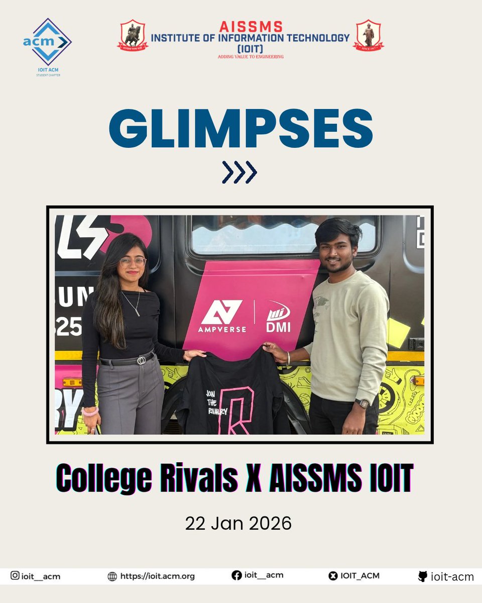 IOIT_ACM's tweet photo. Glimpses from an electrifying day on campus 🎮

On 22nd January, our campus hosted one of India’s largest college esports talent hunts, and the atmosphere was nothing short of electric. https://t.co/RZI9k1g7Dn