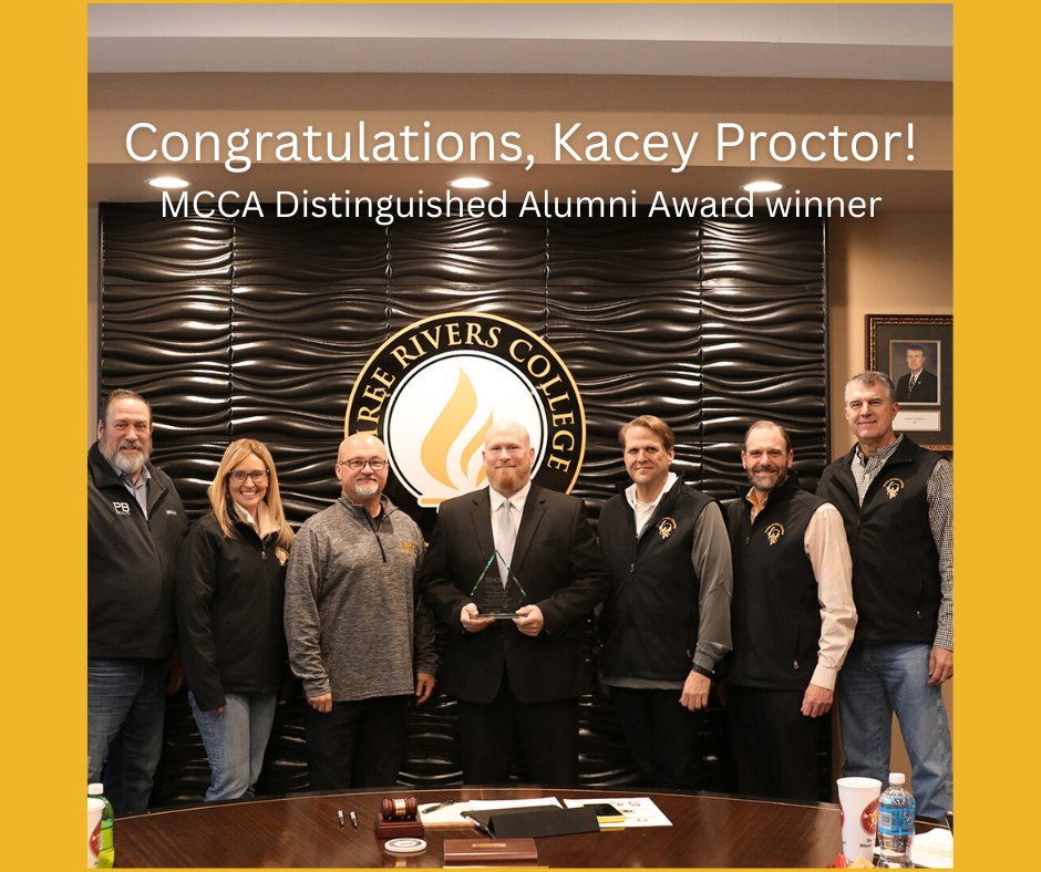 Congrats to TRC alum Kacey Proctor on being selected as the 2026 MCCA Distinguished Alumni Award winner!

Judge Proctor graduated from Three Rivers in 2005 with an Associate of Arts degree. He earned a bachelor's from SEMO and a Juris Doctorate from St. Louis University.