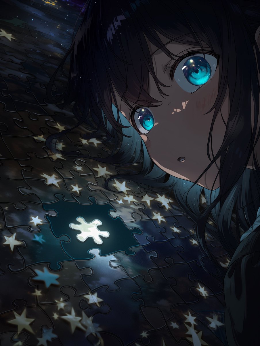 Shima17Tomo's tweet photo. 本日のお題は『#星の欠片』。
夜空は完成している。
――ただ一つ、ここが欠けているだけ。
The sky feels complete.
All but one piece.
#StarFragment https://t.co/rtq86IFjie
