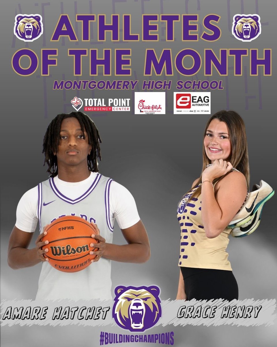 coachlaplante's tweet photo. Pleaee help me celebrate our @MontgomeryISD January Athletes of the Month!!

#buildingchampions

@MJHBears 
@hoops_mhs 
@coachcooper_mhs 
@LakeCreekHoops @CoachBryanHood 
@CoachBWilkinson 
@CoachPatKennedy 
@coachrochinski https://t.co/GwJtWufAMN