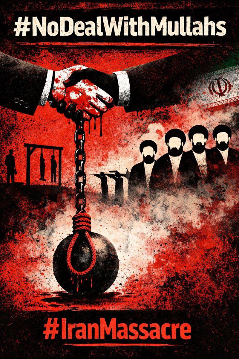 مشکل جمهوری اسلامی سوءتفاهم نیست که با مذاکره حل بشه. مسئله، ذات سیستمیه که سرکوب رو انتخاب کرده.

The problem with the Islamic Republic isn’t a misunderstanding you can fix with talks. It’s the nature of a system built on repression.
#IranMassacre #NoDealWithIRGC
