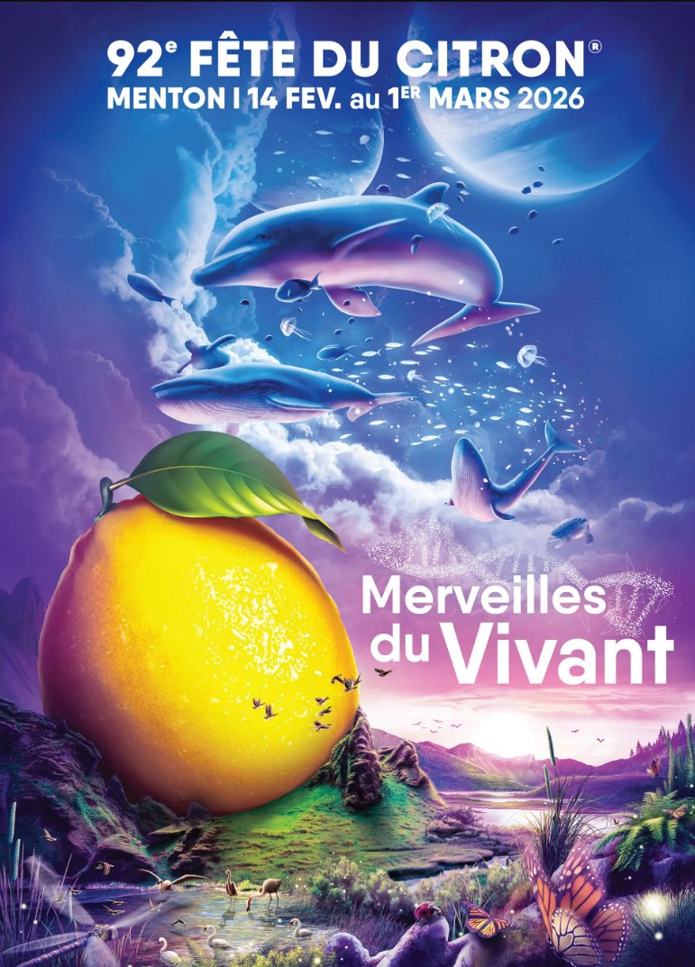 VisitCotedazur's tweet photo. 🍋 Du 14 février au 1er mars 2026, #@Menton célèbre l’or de ses jardins !

La #FeteduCitron transforme la ville en un monde d’agrumes sculptés. Sous la lumière d’hiver, entre mer et montagne, l’imaginaire prend racine.

Infos : https://t.co/J3gcX1CiuT 🍋

#CotedAzurFrance https://t.co/I3AWgZ6lnG