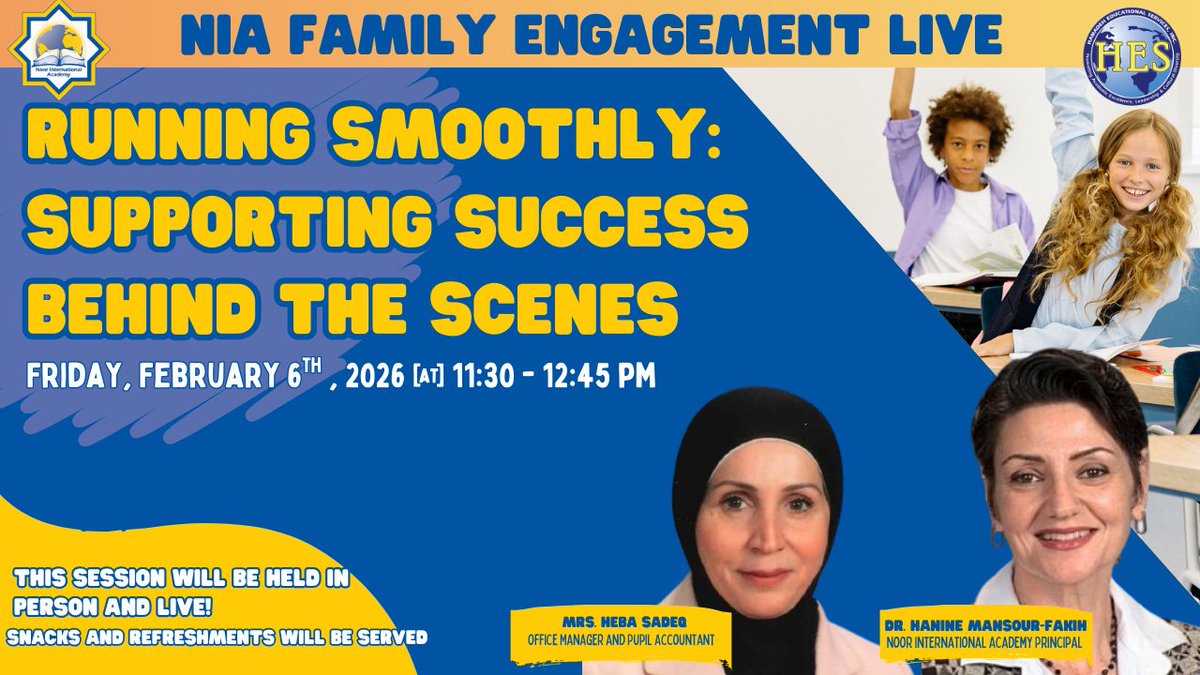 NoorIntAcademy's tweet photo. NIA Family Engagement: Running Smoothly: Supporting Success Behind the Scenes https://t.co/bHydIk9n3J via @ParentSquare https://t.co/GhnX3kKO4Z
