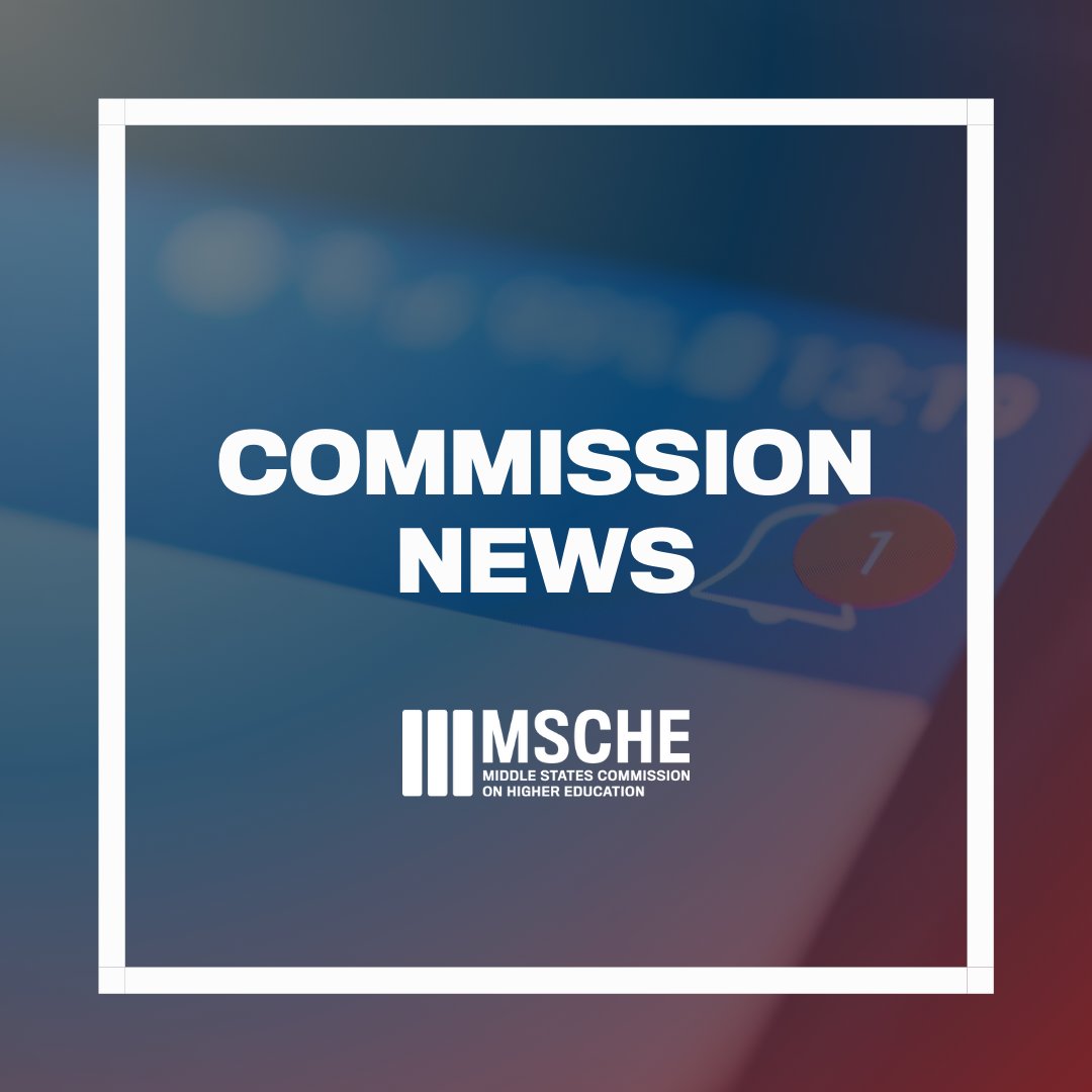 Middle States Commission on Higher Education tweet media