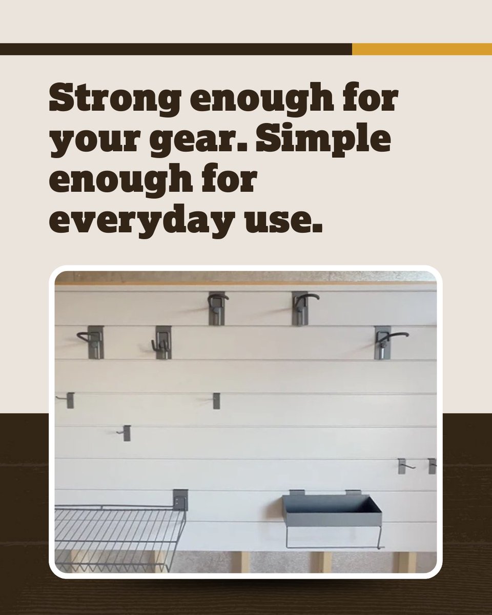 Our Organization Kit turns a single wall into a tough, built-in storage system.

It locks in cleanly, looks seamless, and lets you rearrange shelves and hooks in seconds without making new holes. 👇

na2.hubs.ly/H02KNXS0