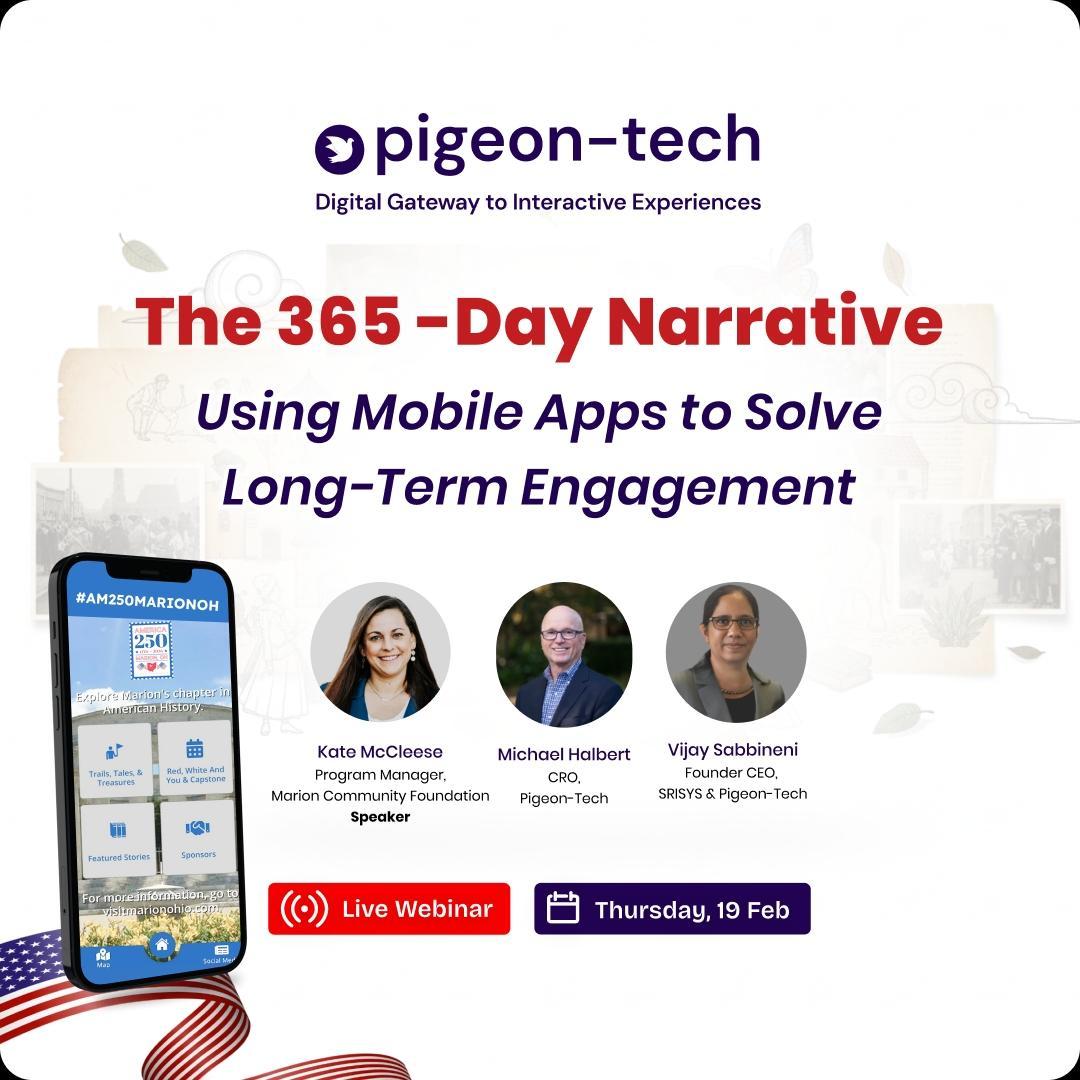 pigeon_srisys's tweet photo. We’re hosting a live webinar on using mobile apps for long-term engagement.

 Feb 19 | 🔴 Live webinar

👉 Register here: https://t.co/UlCeXJn8KL
 
#DigitalEngagement #VisitorExperience #Museums #AttractionsIndustry #MobileApps #AudienceDevelopment #Webinar https://t.co/1unKyJOBLq