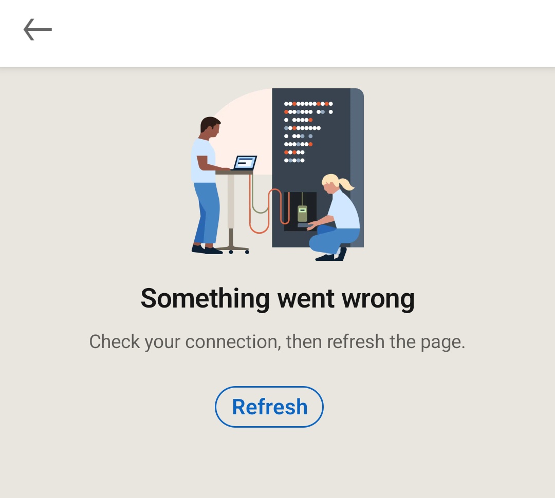 My daily experience with LinkedIn jobs. The numbers are off, errors when viewing the application queue. Crashed while attempting to create a job posting. Yikes.