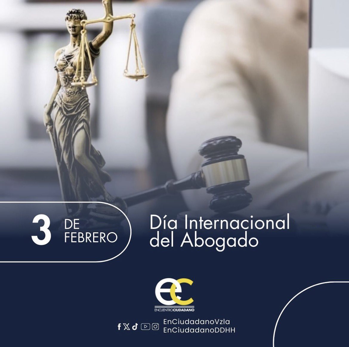 En este Día Internacional del Abogado, rendimos homenaje a todos los profesionales del derecho que, con su dedicación y compromiso, defienden la justicia y los derechos humanos en un contexto tan complejo como el que vivimos en Venezuela. 

El rol del abogado va más allá de ser