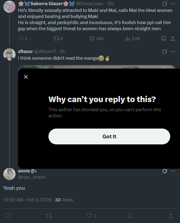 zRazor17's tweet photo. Potential man fangirl when you dont agree with the stupidest headcanon ever... https://t.co/Dh0z8DvngL