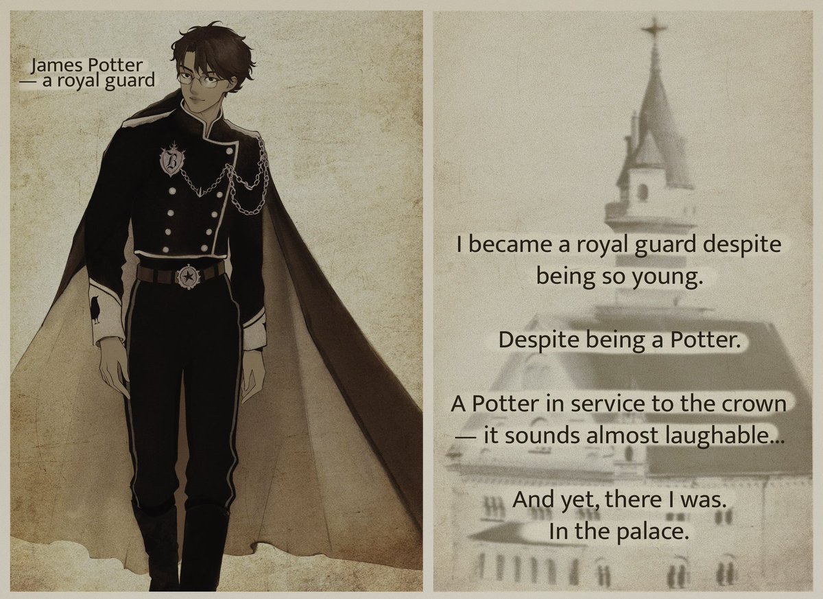 elliocore's tweet image. jegulus: royal au
first page of my comic!

#jegulus #starchaser #marauders