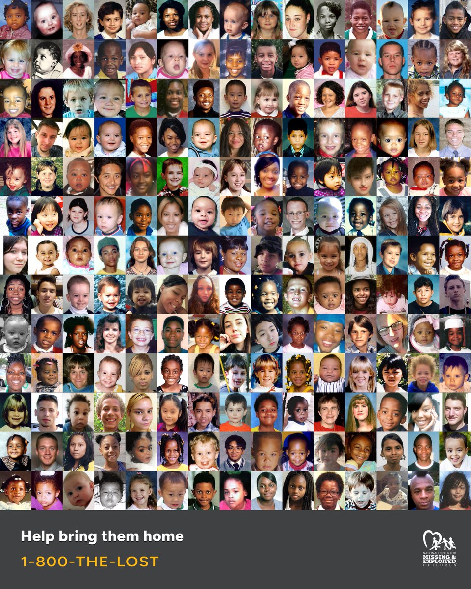 On #NationalMissingPersonsDay, NCMEC stands with families and loved ones who are still searching.
Today, help spread awareness for missing children by sharing a poster from your community: ncmec.org/search. 

We never give up hope.