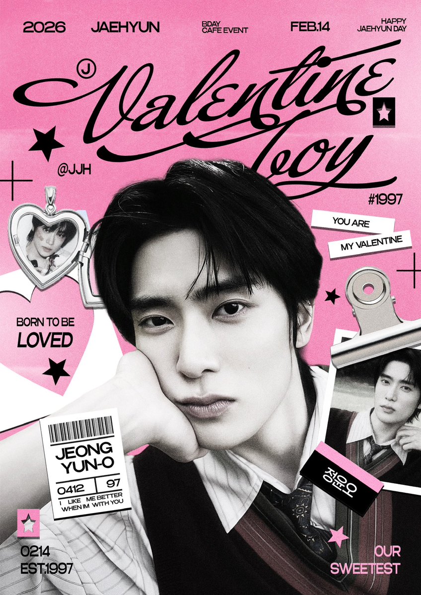 lovelynct04's tweet image. 💝2026 JAEHYUN BDAY CAFE EVENT💝

You are my Valentine.

올해의 발렌타인은
조금 더 달콤하게, 재현이와 함께합니다.

🍫대구 카페퐁당
🍫대전 세모네모
🍫창원 커피앤스토리

#발렌타인보이_재현

#NCT127 #JAEHYUN #재현 #정윤오

#RT추첨 소정의 선물을 보내드립니다.