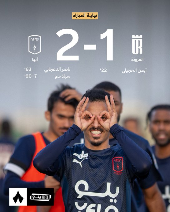 #ابها 51 نقطة
#الرايد 28 نقطة 
بعد الجولة 20 من دوري #يلو