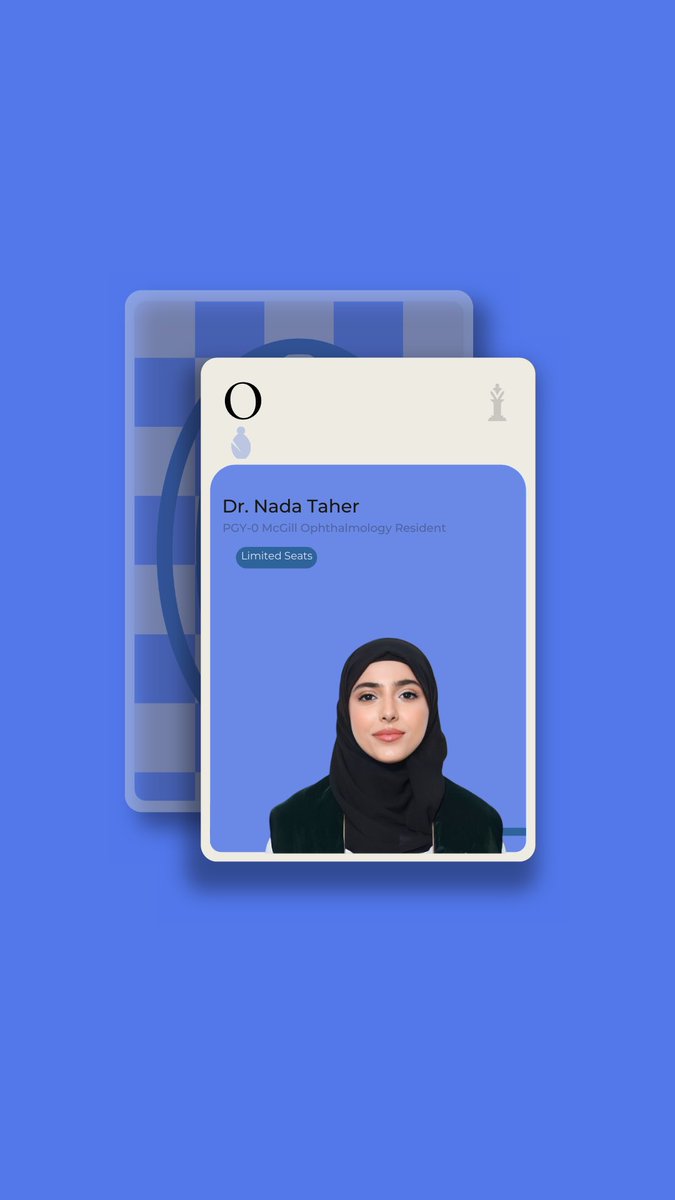 Dr. Nada Taher McGill Ophthalmology Resident is joining us!! 🇨🇦♟️