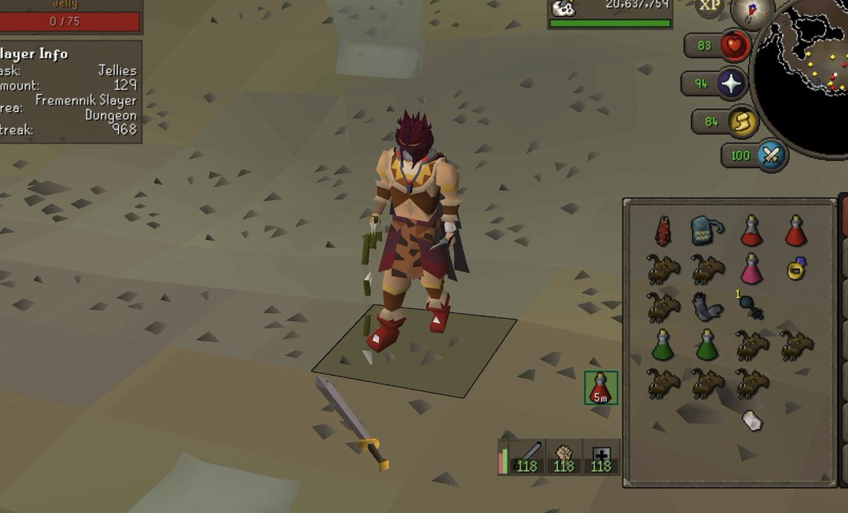 Needless to say, doing non ranged activities has been.. humbling… 

(I’m down bad on slayer points trying to help my clan with bingo)