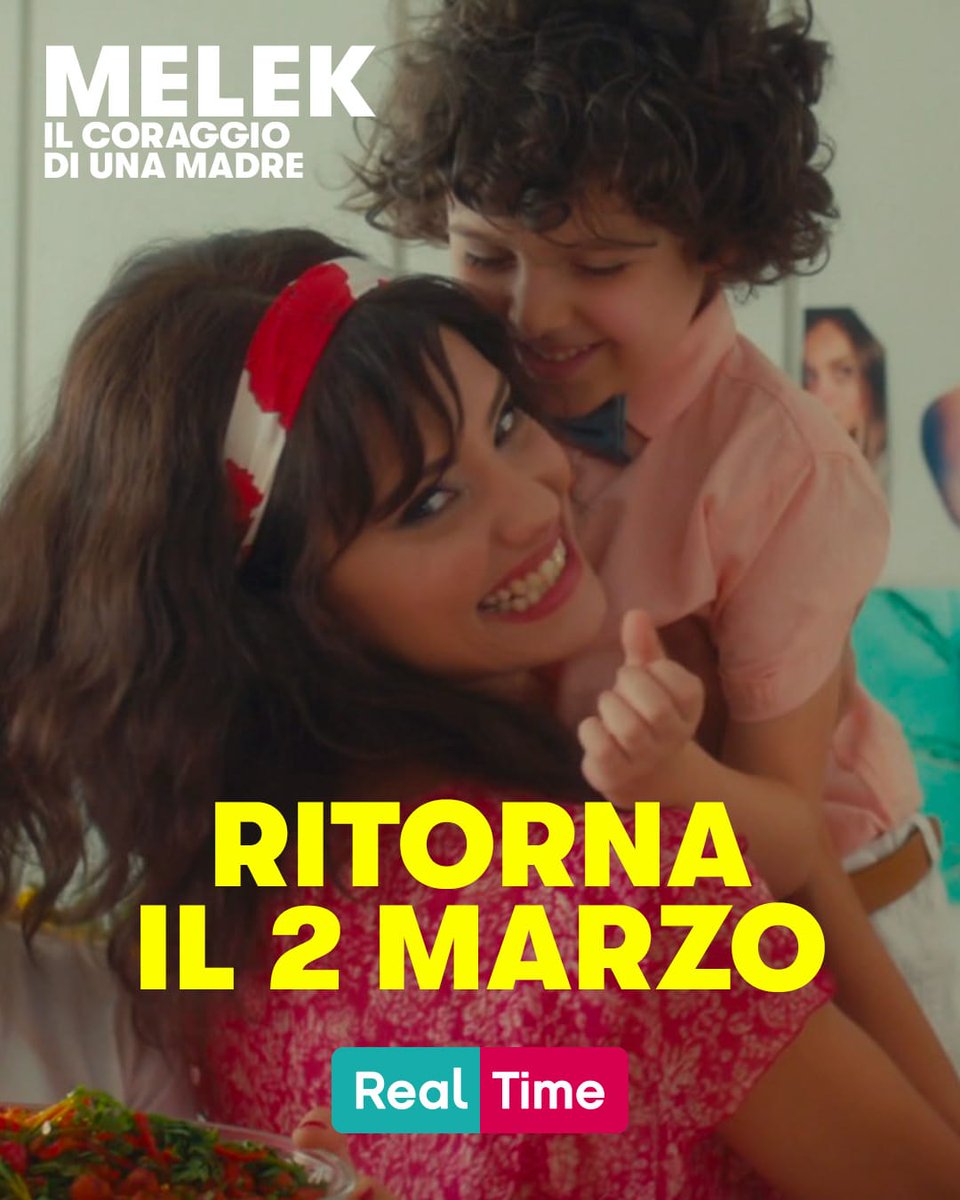 realtimetvit's tweet image. Il vostro amore per Melek ci ha letteralmente travolti. ❤️‍🩹 Sappiamo quanto siete entrati in sintonia con la sua forza, quindi  #Melek #IlCoraggioDiUnaMadre è pronto a tornare.

Segnate in agenda: il viaggio continua dal 2 marzo alle 21:30 su #RealTime #Canale31.