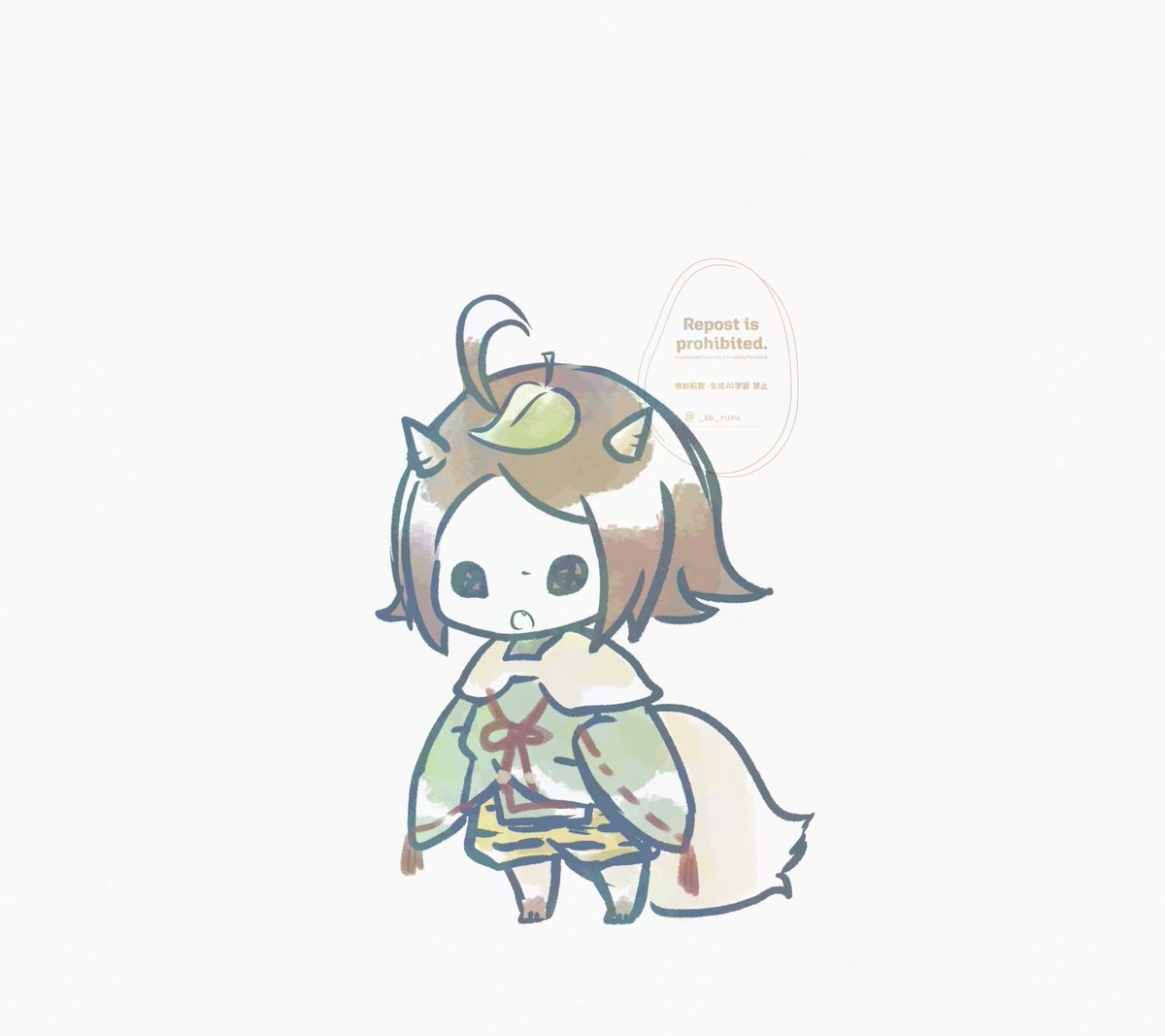 何も決めずに描き始め化け損ねた生き物を生み出しました👹🫘🦊おやすみ