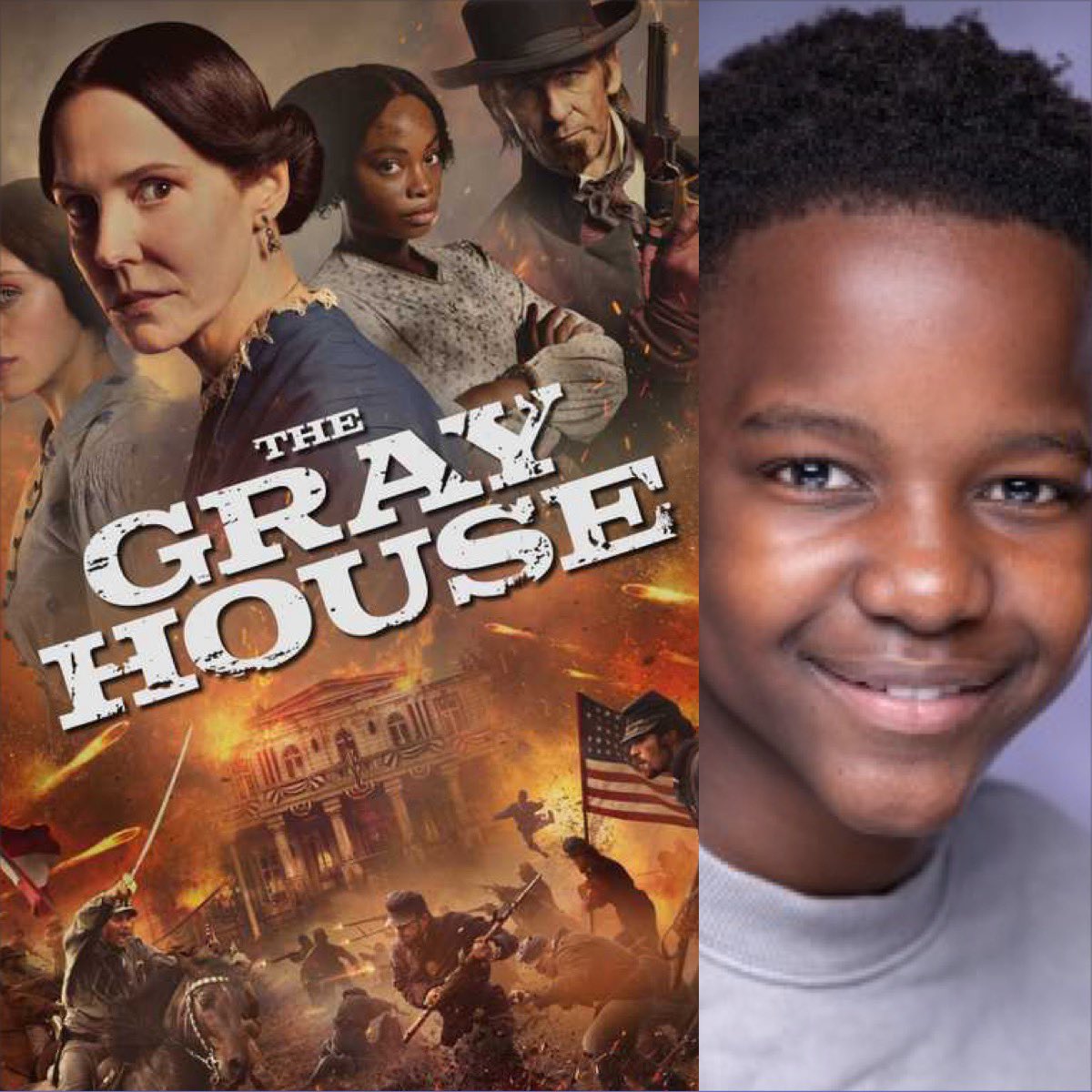 TarquinCasting's tweet photo. @TarquinCasting @TEAAUK Premiere last night of The Gray House - great to see Kevin Costner and Morgan Freeman hosting this brilliant new 8 part civil War spy series on Prime congratulations to Tarquin Talent Agency actor Aryel Tsoto who stars in the series https://t.co/avKXMRj9tX