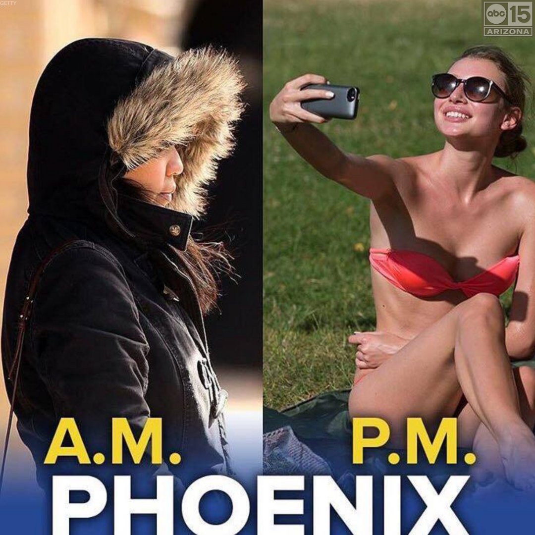 abc15's tweet photo. The key to getting dressed right now? Layers. 😆 #abc15wx https://t.co/C7hPuLAqtH