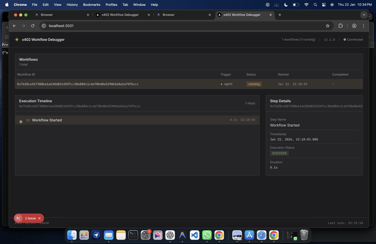 anxbrt's tweet photo. Block explorer's show what happened
They dont show why it failed
I'm building a observbality tool that reconstructs entire x402 workflow step by step,like dataDog but for onchain agents
#x402 #aiagents #Solana #agenticworkflow https://t.co/mGsBUhChHN