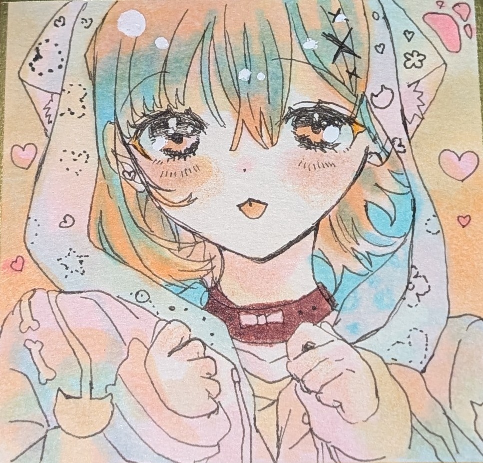 イラスト 病みかわいい 闇かわいい 原画 まとめ買い 絵画 クレヨン アート