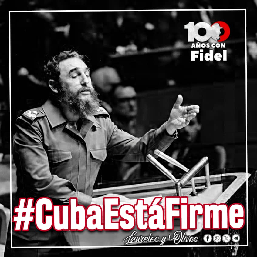 <a href="/cafemartiano/">❤️Café Martiano 🇨🇺</a> <a href="/DiazCanelB/">Miguel Díaz-Canel Bermúdez</a> <a href="/DrRobertoMOjeda/">Dr. Roberto Morales Ojeda</a> <a href="/InesMChapman/">Inés María Chapman Waugh</a> <a href="/MMarreroCruz/">Manuel Marrero Cruz</a> <a href="/EVilluendasC/">Enrique Villuendas</a> <a href="/YaquedeCuba/">Yaquelin</a> <a href="/agnes_becerra/">Agnes Becerra</a> <a href="/ValoresTeam1/">Valores Team</a> <a href="/Latido_Izquierd/">Latido Izquierdo</a> Buenos días #CaféMartiano
"Nuestra Revolución no solo triunfó, nuestra Revolución no solo fue capaz de consolidarse, sino que fue también capaz de ayudar al triunfo y la consolidación de la revolución en otros pueblos."
#Cuba
#100AñosConFidel