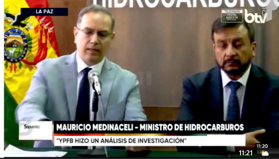 YPFB detecta producto residual (manganeso y goma) en gasolina. "Es un problema resultado de sistema heredado" del anterior Gobierno, informan ministro de Hidrocarburos y presidente de YPFB. Dirigentes de los choferes piden resarcimiento de daños a motores