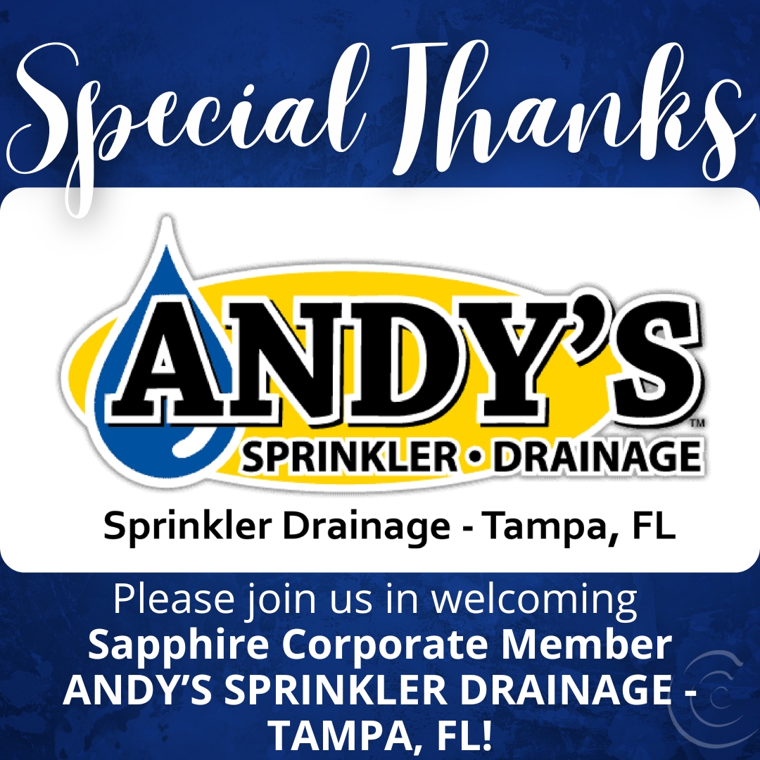 We are very excited to welcome a new corporate member this morning! Please join us in welcoming Andy's Sprinkler Drainage  - Tampa, FL! You can learn more about them at sprinklerdrainage.com/location/tampa/. Thank you for supporting the arts, your community, and the Center!
