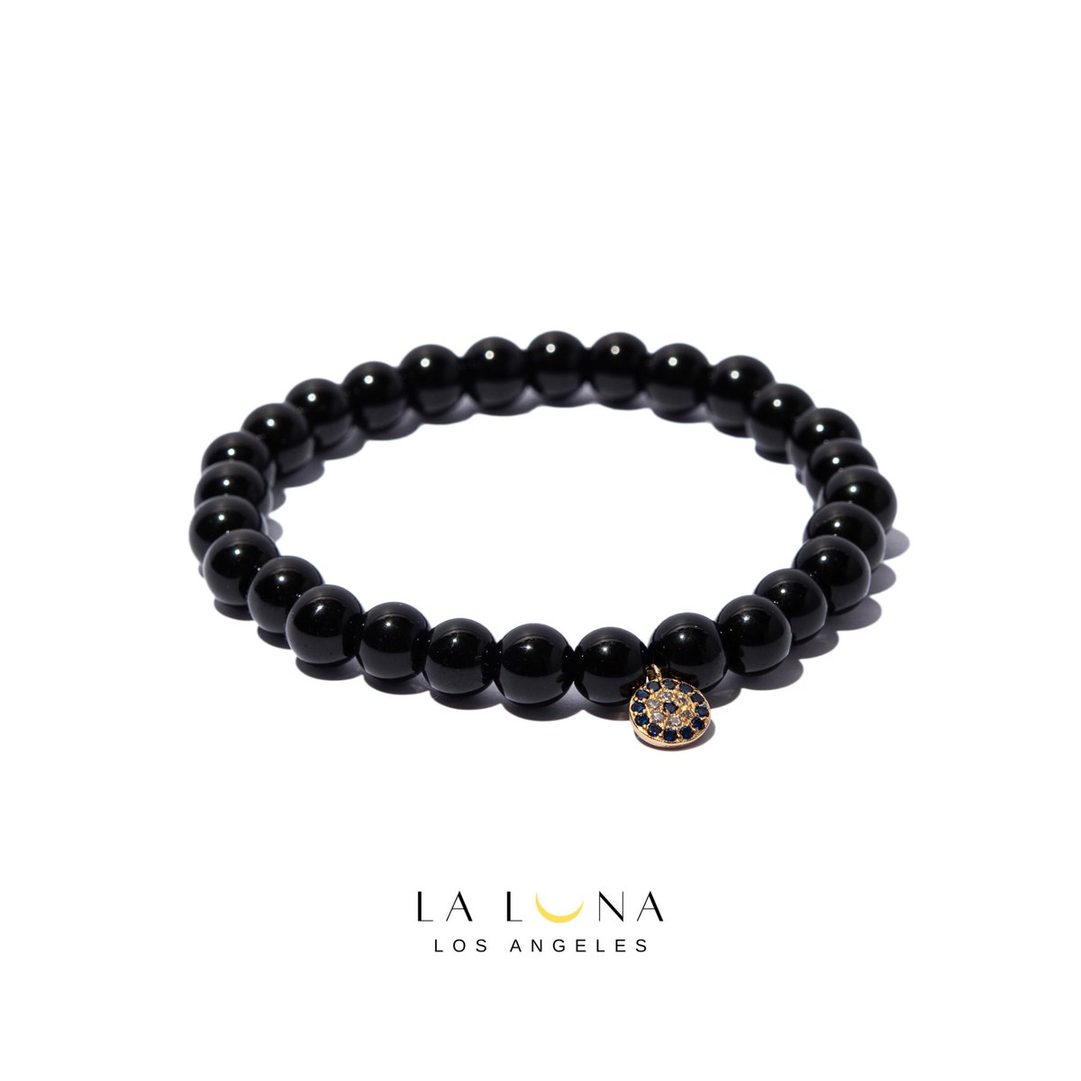 La Luna Los Angeles sterling silver evil eye jewelry 🧿 black onyx bracelet 🧿