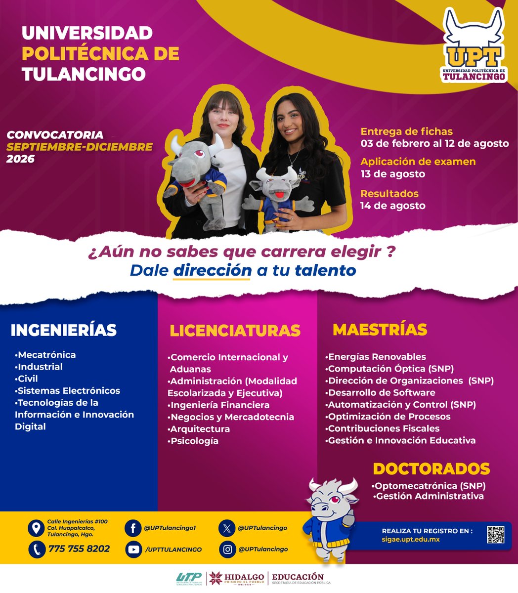 Universidad Politécnica de Tulancingo Oficial tweet media