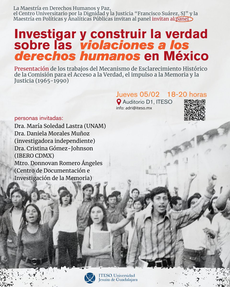 Dignidad y Justicia Francisco Suárez SJ - ITESO tweet media