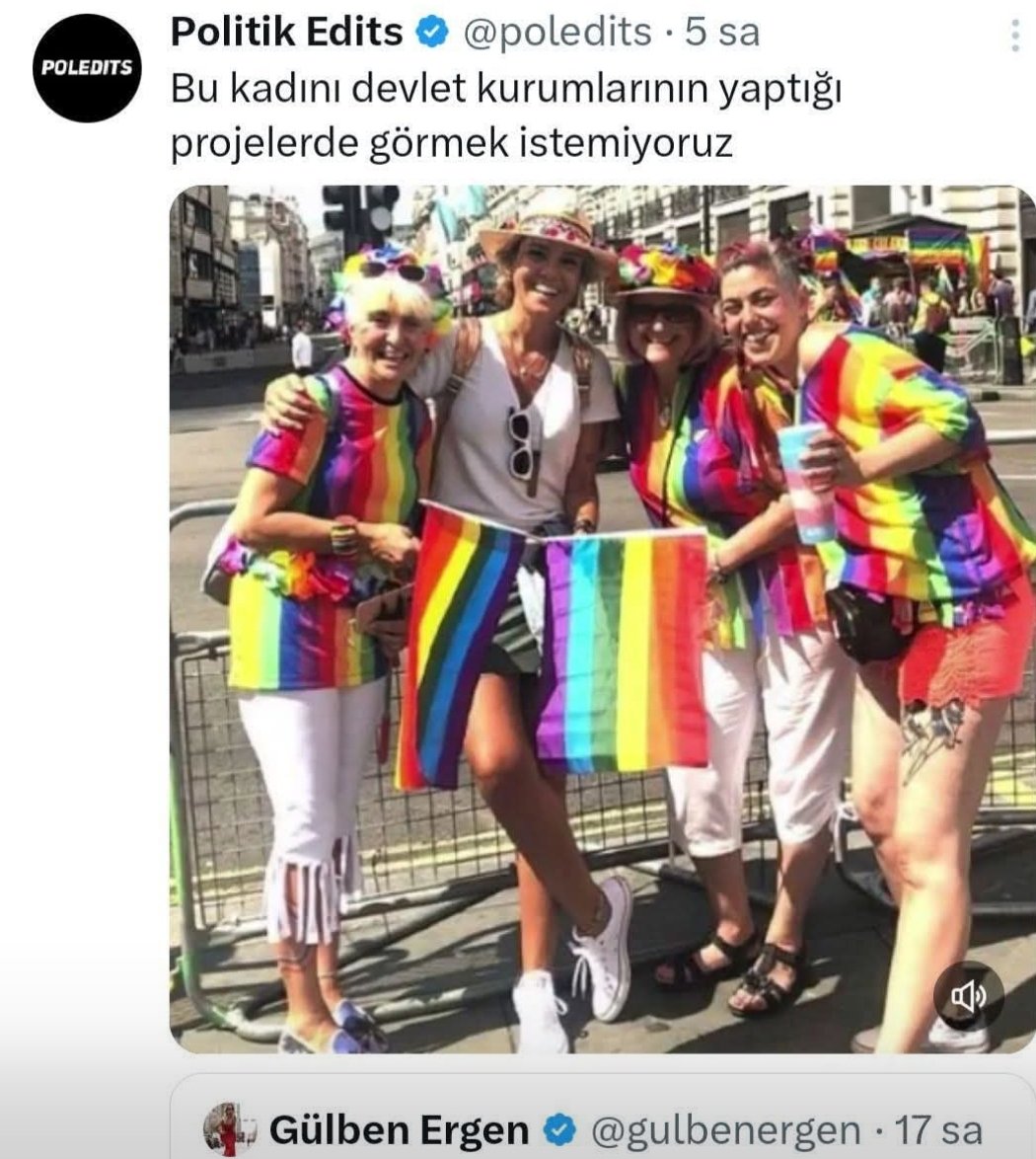 LBGT ve PKK Destekçisi Gülben Ergen'i Ülkemde İstemiyorum
<a href="/tcbestepe/">T.C. Cumhurbaşkanlığı</a>
<a href="/dbdevletbahceli/">Devlet Bahçeli</a>
<a href="/HakanFidan/">Hakan Fidan</a> 
<a href="/AliYerlikaya/">Ali Yerlikaya</a>