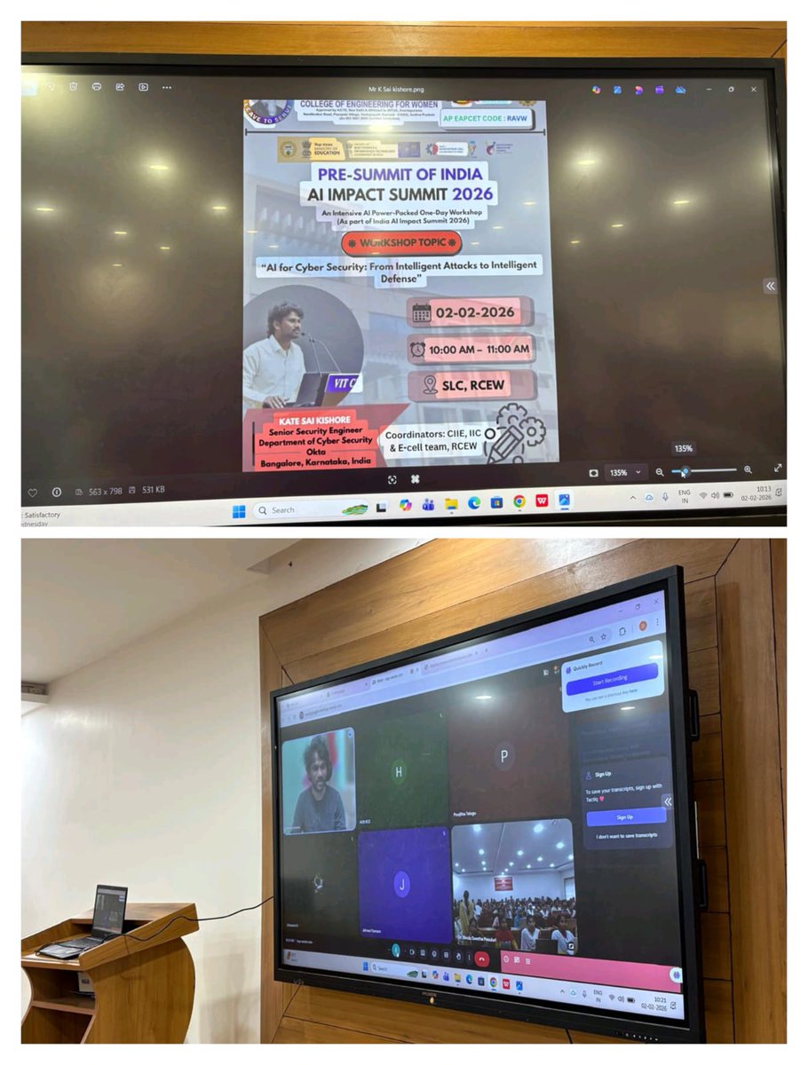 recwofficial's tweet image. Boosting cyber defense with AI. RCEW's CIIE,  E-Cell, and IIC hosted a workshop on "AI for Cyber Security" with industry expert Mr. Kate Sai Kishore. Insights on AI-driven threats &amp;amp; defense strategies. Beneficial for students &amp;amp; faculty! #RCEW #AICyberSecurity #CyberDefense