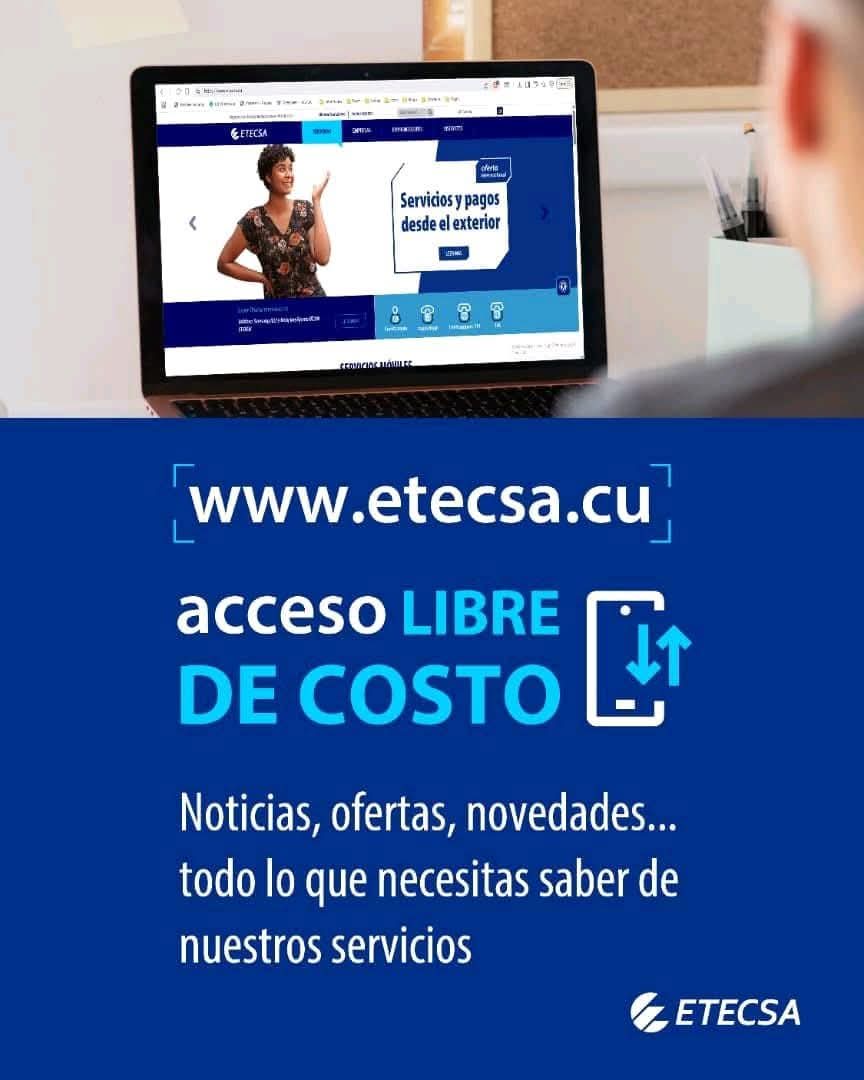 Acceda a la página 
etecsa.cu para conocer de nuestros servicios 
#Ete