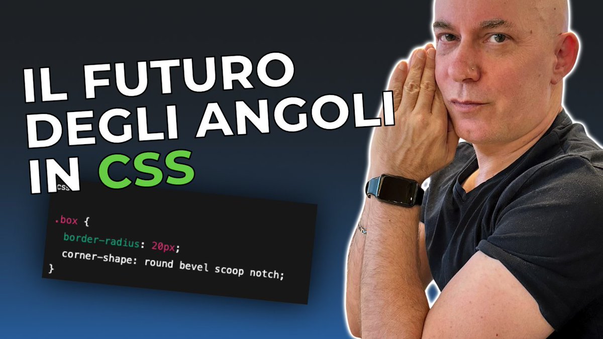 Il futuro degli angoli in CSS: corner-shape youtu.be/54pLeNQRpB8?si… via <a href="/YouTube/">YouTube</a>