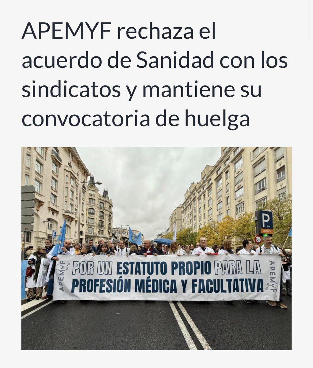 MUDmedicos's tweet photo. APEMYF rechaza el acuerdo de Sanidad con los sindicatos y mantiene su convocatoria de huelga.

Noticia completa ➡️ https://t.co/nx3GS6zzMx https://t.co/PoXMLHd6gR