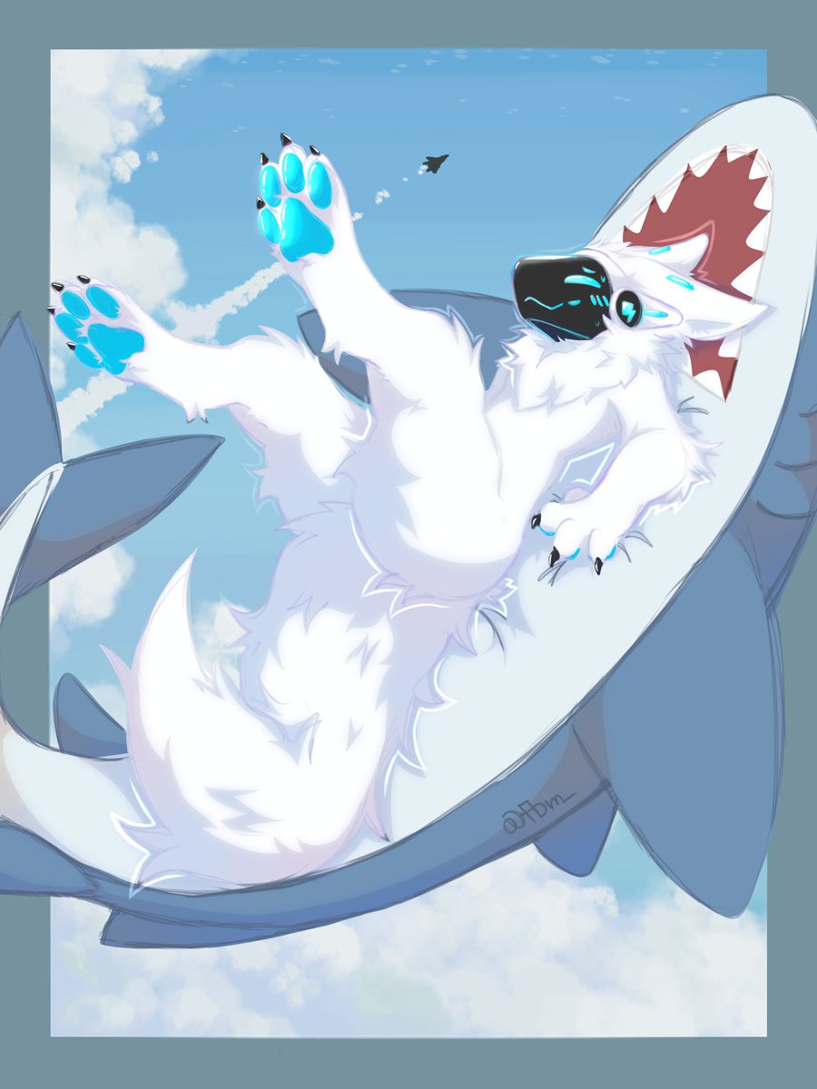 Ever wondered how fluffy clouds can get~? ☁️🦈

🎨by <a href="/fbm_is/">Fbm_</a>