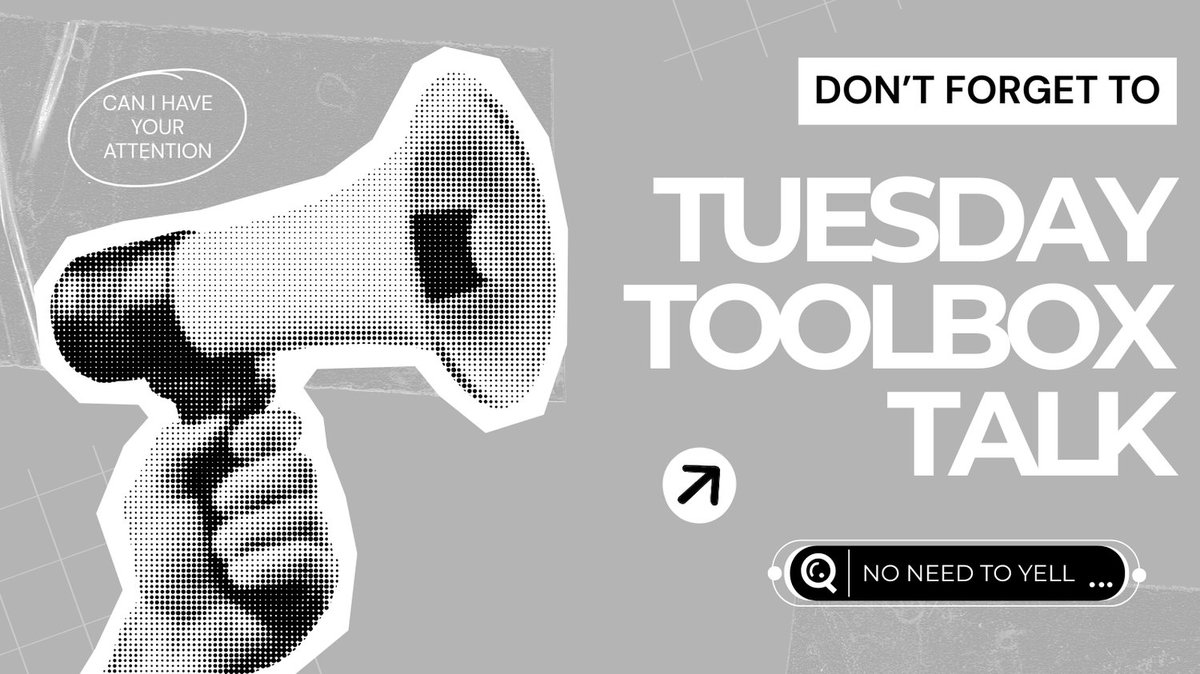 Toolbox Talk Tuesday: Loud doesn’t mean clear. There's no need to yell. We’re building a project—not building tension. Calm communication = fewer errors + safer crews. 💪🦺 
#RespectOnSite #CrewCommunication #BuildSafe